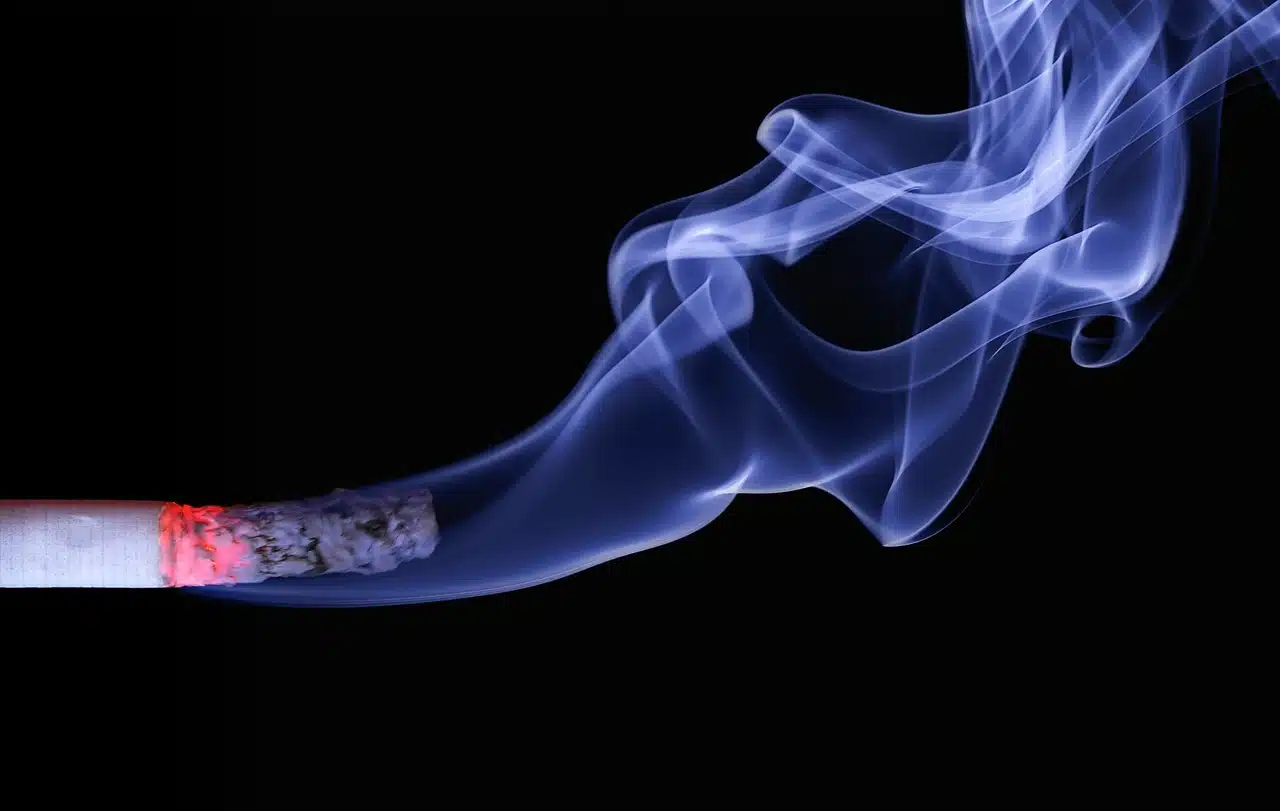 cigarette, smoke, burning cigarette