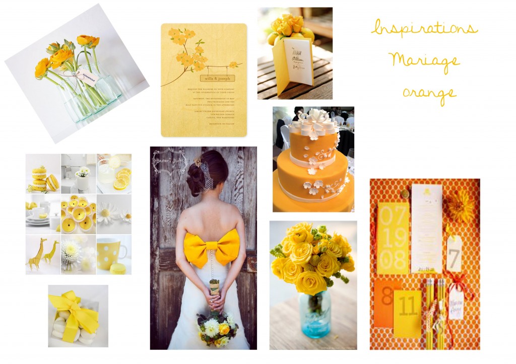 Mariage en couleur jaune