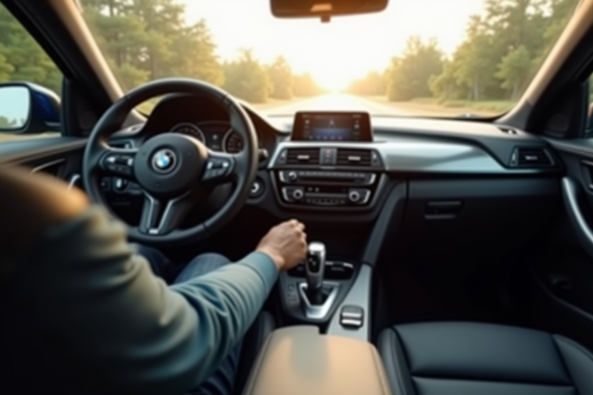 Main changeant de vitesse automatique dans l