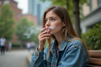 E-cigarette moderne avec e-liquide et batterie rechargeable
