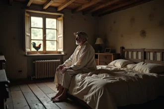 Lever du soleil avec des personnes se réveillant sans réveil