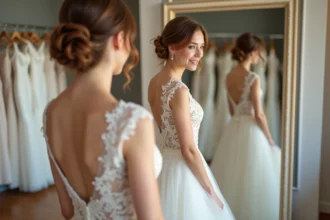 Robe de mariée élégante pour un mariage romantique