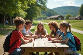 Enfant découvrant une nouvelle culture en colonie de vacances à l'étranger