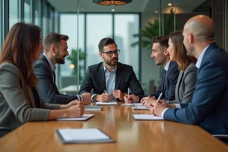 Séminaire d'entreprise favorisant la cohésion et les échanges d'équipe