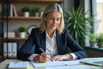Un chemin symbolique représentant les étapes de la reconversion professionnelle
