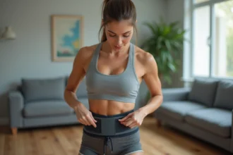 Ceinture abdominale à électrostimulation utilisée pour la perte de poids