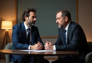 Anthony Favalli et Florian Tardif en pleine discussion professionnelle